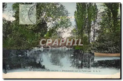 Cartes postales Enghien les Bains Promenade sur le Petit Lac