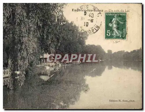 Cartes postales Enghien les Bains Un coin du Lac