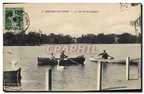 Ansichtskarte AK Enghien les Bains Le Lac et les Cygnes