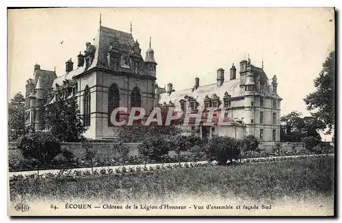 Cartes postales Ecouen Chateau de la Legion d'Honneur Vue d'Ensemble et facade Sud