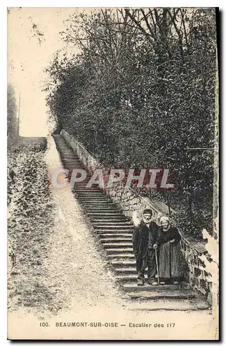 Cartes postales Beaumont sur Oise Escalier des 117 Vieillards Folklore