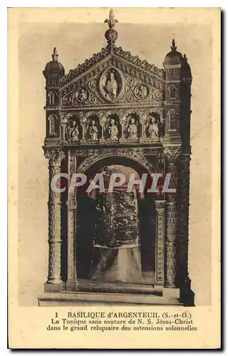 Cartes postales Basilique d'Argenteuil S et O La tunique sans couture de NS Jesus Christ