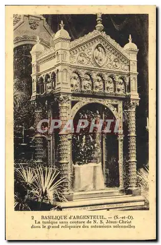 Cartes postales Basilique d'Argenteuil S et O La tunique sans couture de NS Jesus Christ