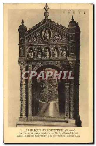 Cartes postales Basilique d'Argenteuil S et O La tunique sans couture de NS Jesus Christ