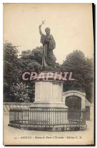 Cartes postales Amiens Statue de Pierre l'Hermite