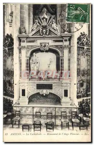 Cartes postales Amiens La Cathedrale Monument de l'Ange Pleureur