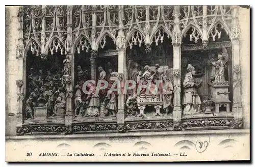Cartes postales Amiens La Cathedrale L'Ancien et le Nouveau Testament