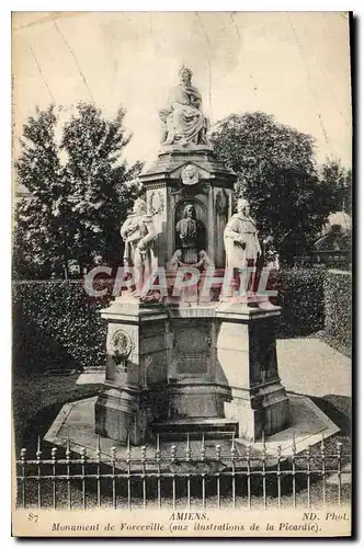 Ansichtskarte AK Amiens monument de Forceville aux ilustration de la Picardie