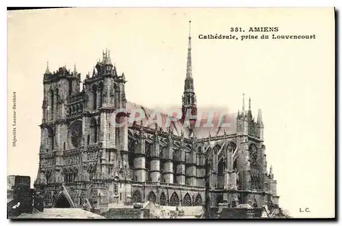 Ansichtskarte AK Amiens cathedrale prise du Louvencourt