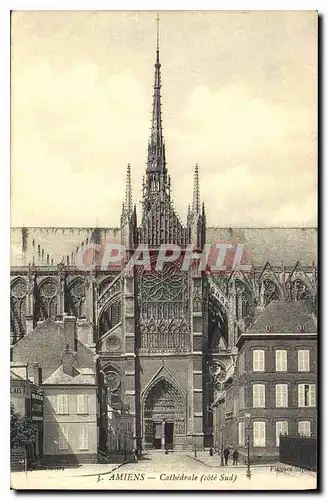 Cartes postales Amiens cathedrale cote Sud