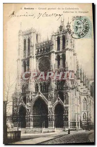 Ansichtskarte AK Amiens grand portail de la cathedrale