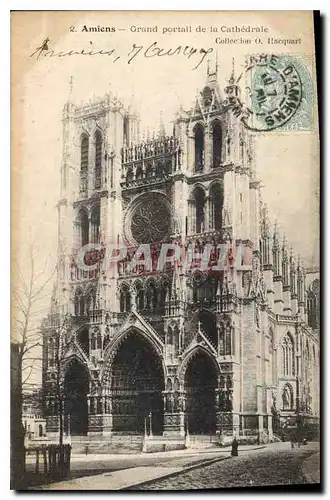 Cartes postales Amiens grand portail de la cathedrale