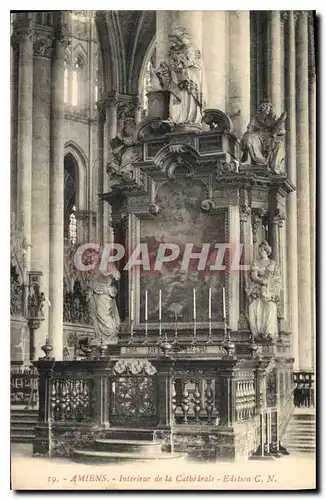 Cartes postales Amiens interieur de la cathedrale