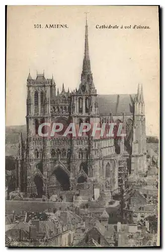 Ansichtskarte AK Amiens cathedrale a vol d'oiseau