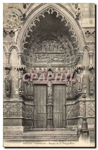 Ansichtskarte AK Amiens cathedrale Porche de la Vierge Mere