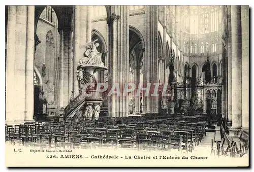 Cartes postales Amiens cathedrale la Chaire et l'entree du Choeur
