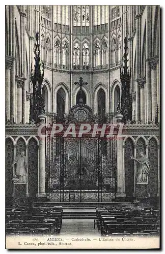 Cartes postales Amiens cathedrale l'entree du Choeur