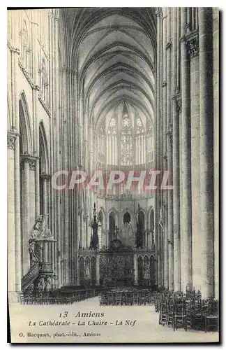 Cartes postales Amiens la cathedrale la Chaire la Nef