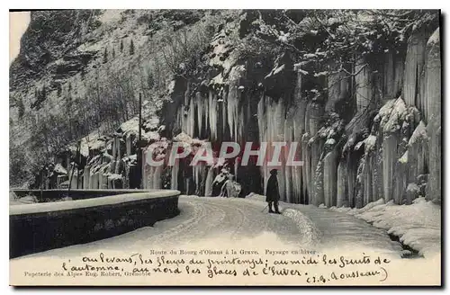 Ansichtskarte AK Route du Bourg d'oisans a la Grave Paysage en hiver