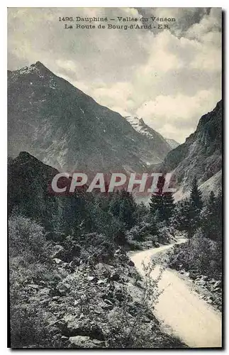 Cartes postales Dauphine vallee du Veneon la route de Bourg d'Arud