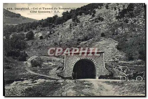 Cartes postales Dauphine Col et Tunnel du Rousset Cote Vercors Automobile