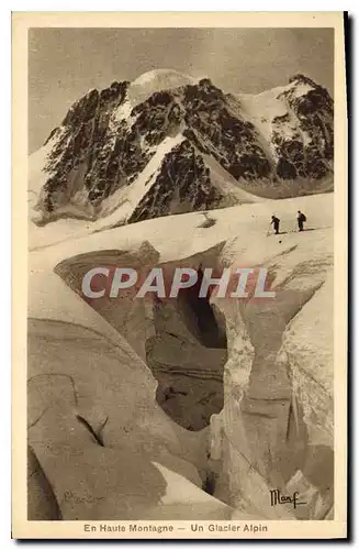 Cartes postales En Haute Montagne un glacier Alpin