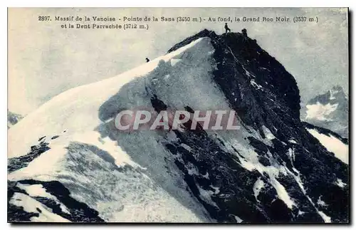 Ansichtskarte AK Massif de la Vanoise pointe de la Sana au fond le grand Roc Noir et la Dent Parrachee