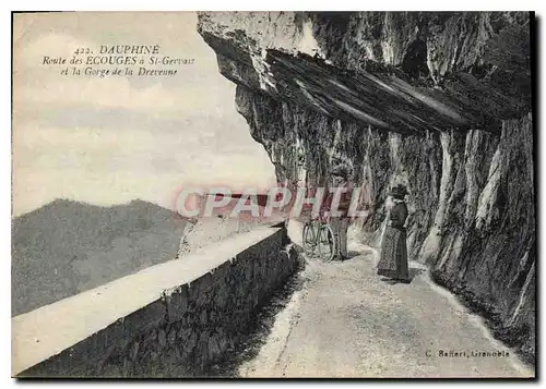 Cartes postales Dauphine route des Ecouges a St Gervais et la Gorge de la Drevenne Velo Cycle