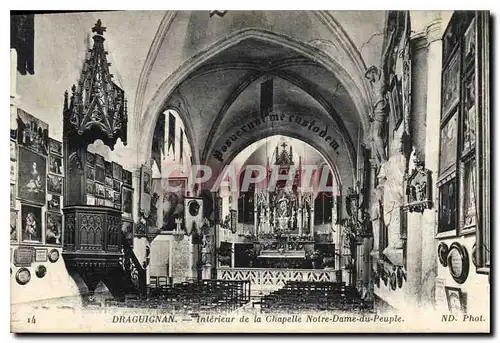 Cartes postales Draguignan interieur de la Chapelle Notre Dame du Peuple