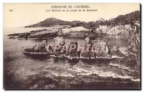 Ansichtskarte AK Corniche de L'Esterel les Roches de la Pointe de la Baumette