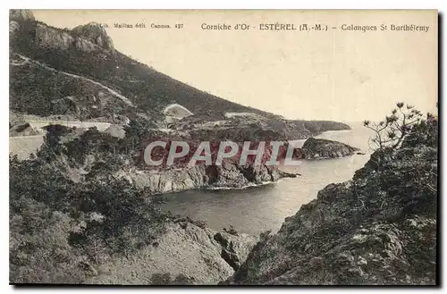 Ansichtskarte AK Corniche d'Or Esterel A M Calanques St Barthelemy