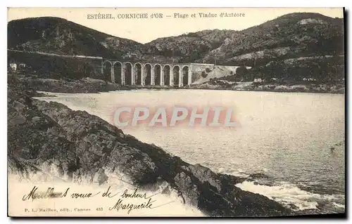 Cartes postales Esterel Corniche d'Or plage et Viaduc d'Anteore