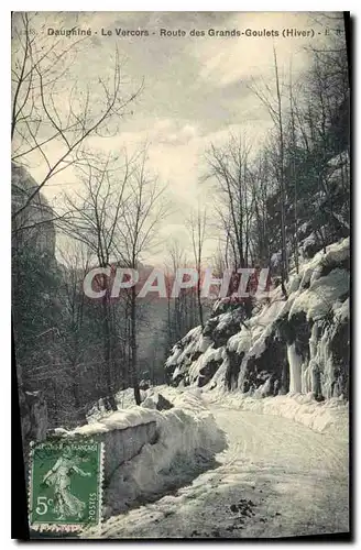 Cartes postales Dauphine le Vercors Route des Grands Goulets Hiver