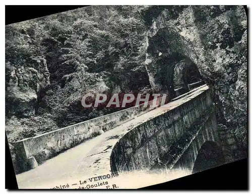 Ansichtskarte AK Dauphine le Vercors Route des Grands Goulets Pont sur la Vernaison