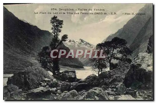 Ansichtskarte AK Dauphine Vallee du Veneon le plan du lac et la Tete des Fetoules