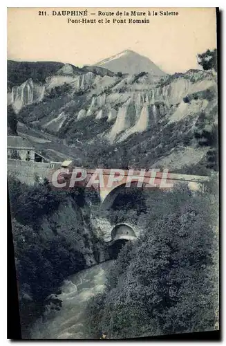 Cartes postales Dauphine route de la Mure a la Salette pont Haut et le pont Romain