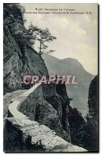 Ansichtskarte AK Dauphine le Vercors route des Ecouges Gorges de la Drevenne Automobile