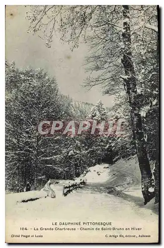 Cartes postales LE Dauphine Pittoresque la grande Chartreuse chemin de Saint Bruno en Hiver