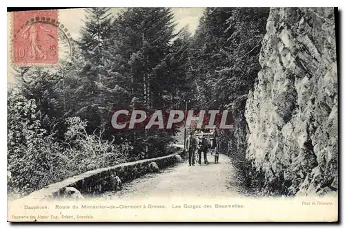 Cartes postales Dauphine route du Monestier de Clermont a Gresse les gorges des Beaumettes