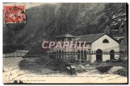 Ansichtskarte AK Dauphine le pont d'Avignonet sur le Drac et l'Usine electrique