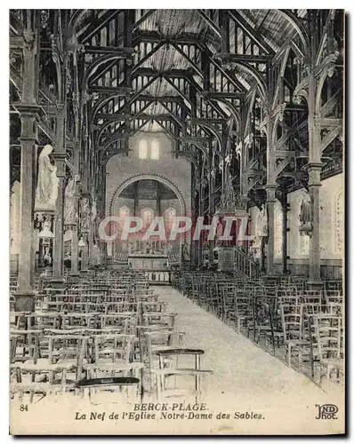 Ansichtskarte AK Berck Plage la Nef de l'eglise Notre Dame des Sables