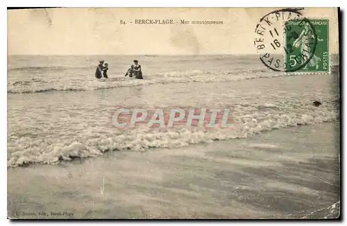 Cartes postales Berck Plage Mer Moutonneuse