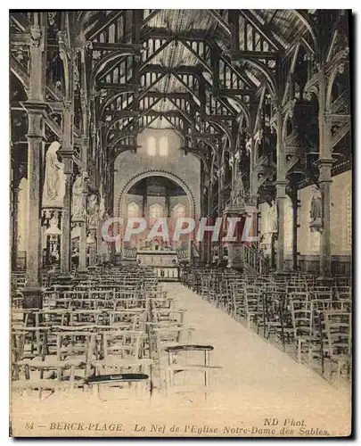 Ansichtskarte AK Berck Plage la Nef de l'eglise Notre Dame des Sables