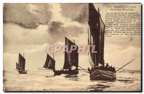 Cartes postales Berck Plage Bateaux de peche