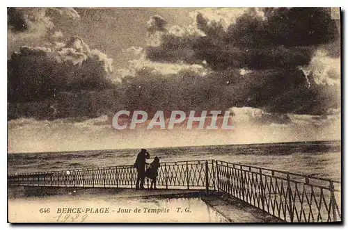 Cartes postales Berck Plage jour de Tempete