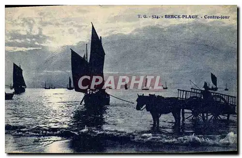 Cartes postales Berck Plage Contre Jour Bateau