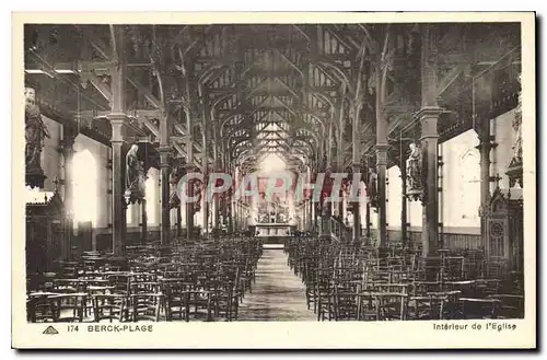 Cartes postales Berck Plage interieur de l'eglise