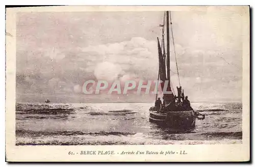 Cartes postales Berck Plage Arrivee d'un bateau de peche