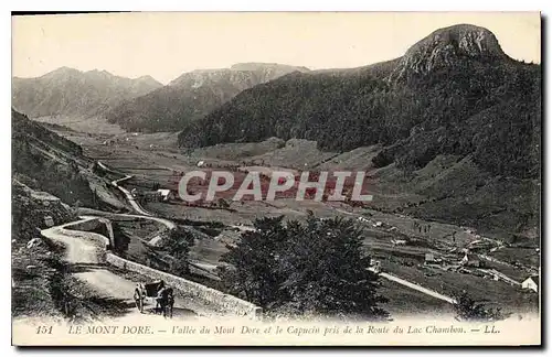 Ansichtskarte AK Le Mont Dore Vallee du Mont Dore et le Capucin pris de la Route du Lac Chambon