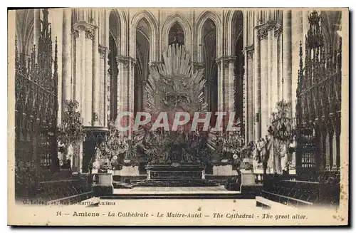 Cartes postales Amiens la cathedrale le Maitre Autel